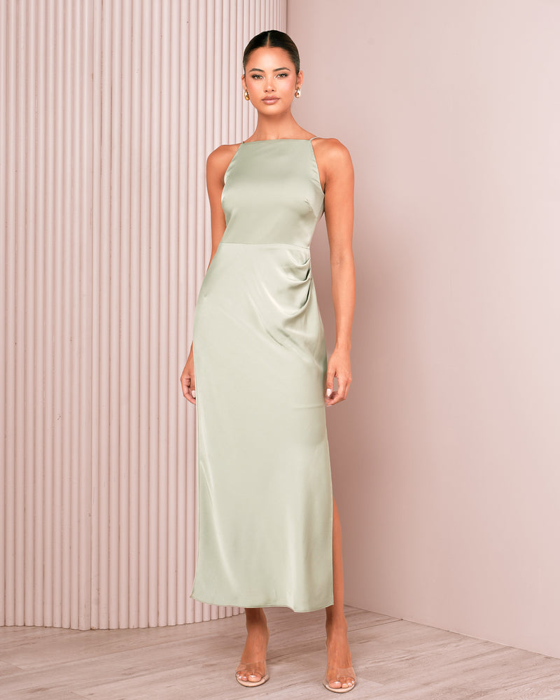 Qarol Square Neck Maxi Dress