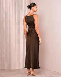 Qarol Square Neck Maxi Dress