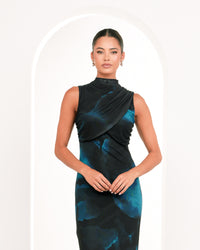 Helima Wrap Front Maxi Dress