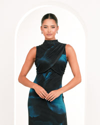 Helima Wrap Front Maxi Dress